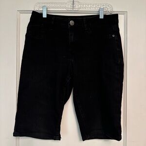 Women's Black Denim Shorts